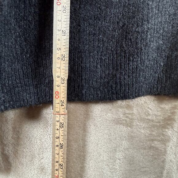 J.Crew Wool Blend Half-Zip Sweater | Gray Unisex Minimalist Ribbed | M - Picture 8 of 10